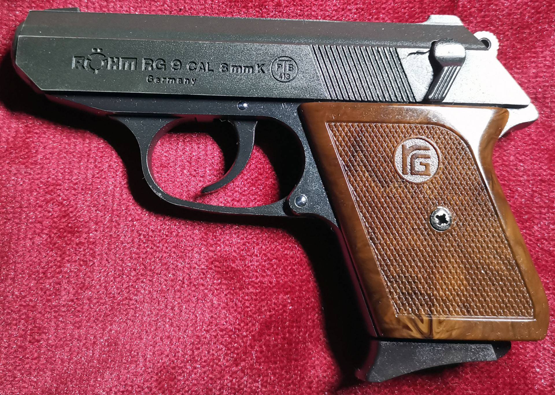 Röhm RG 9 Schreckschusspistole. Kaliber 8 mm P.A.K. PTB 413 – Bild 1