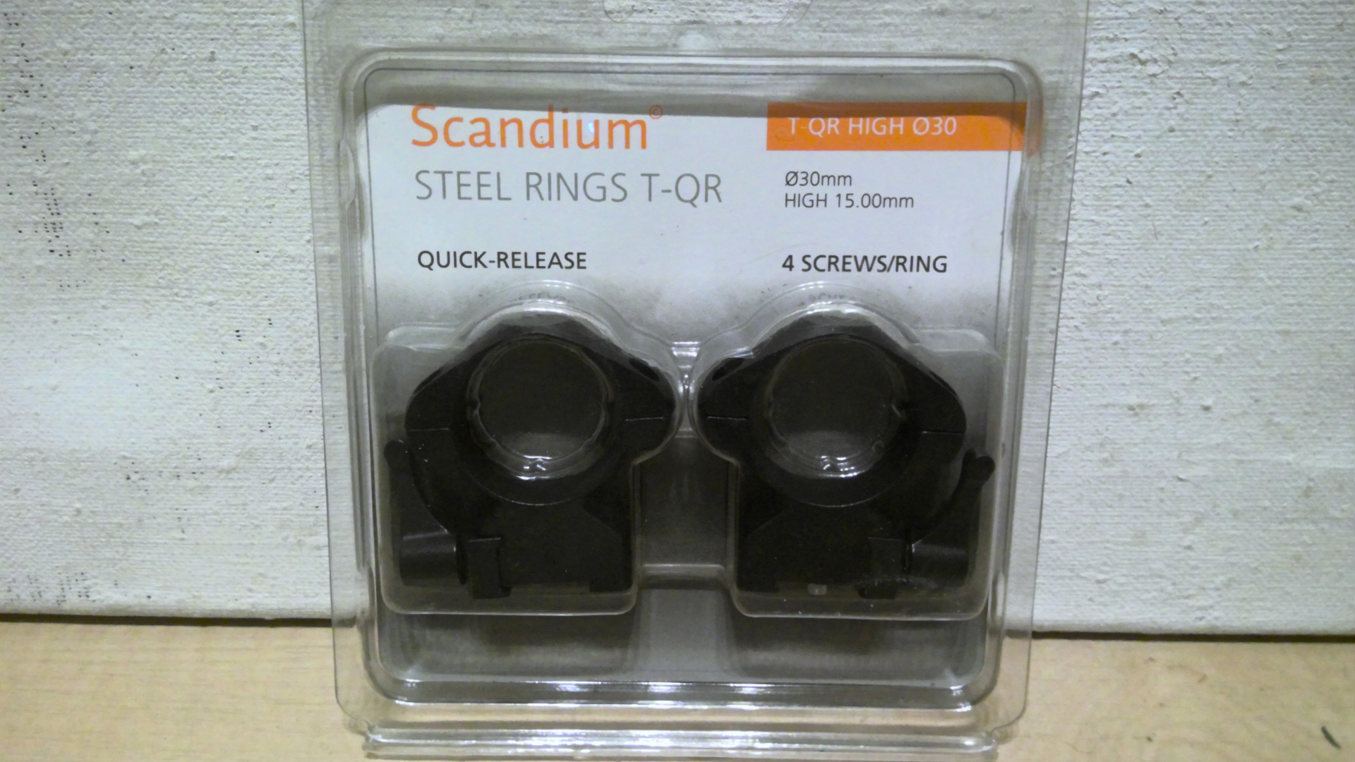 Montage QD Stahl - Scandium Steel Rings T-QR 30mm (Höhe 15mm) QD für Tikka T3 / T3x – Neu in OVP – Bild 1