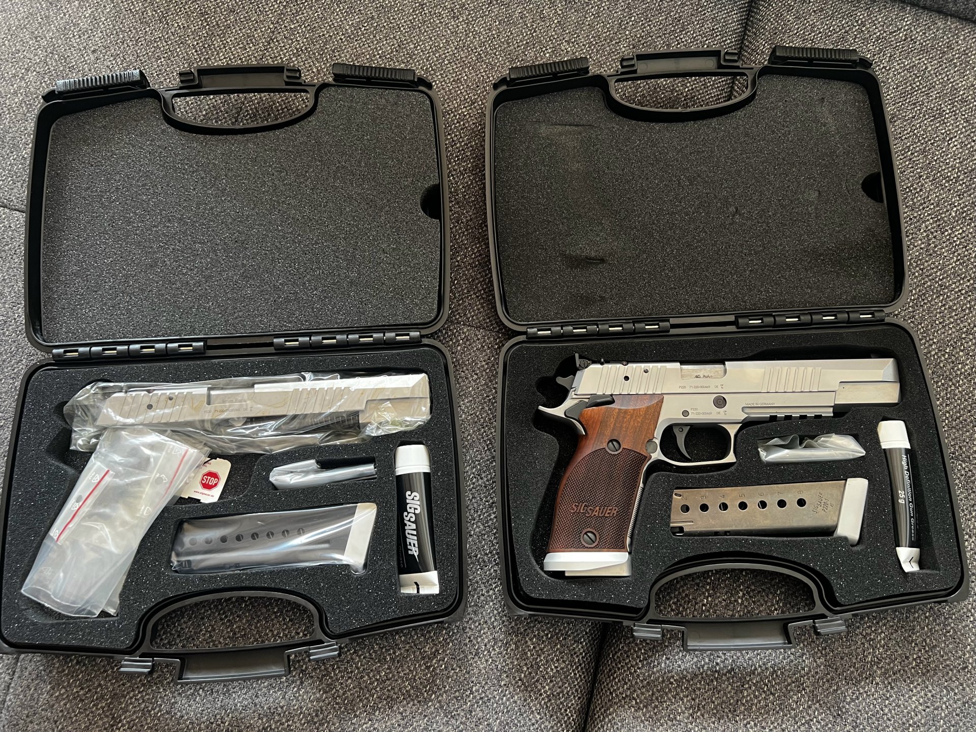 SIG Sauer X-Six P-220 Kaliber .45 + 9mm Wechselsystem + originale 3 Stellungsvisiere! – Bild 1