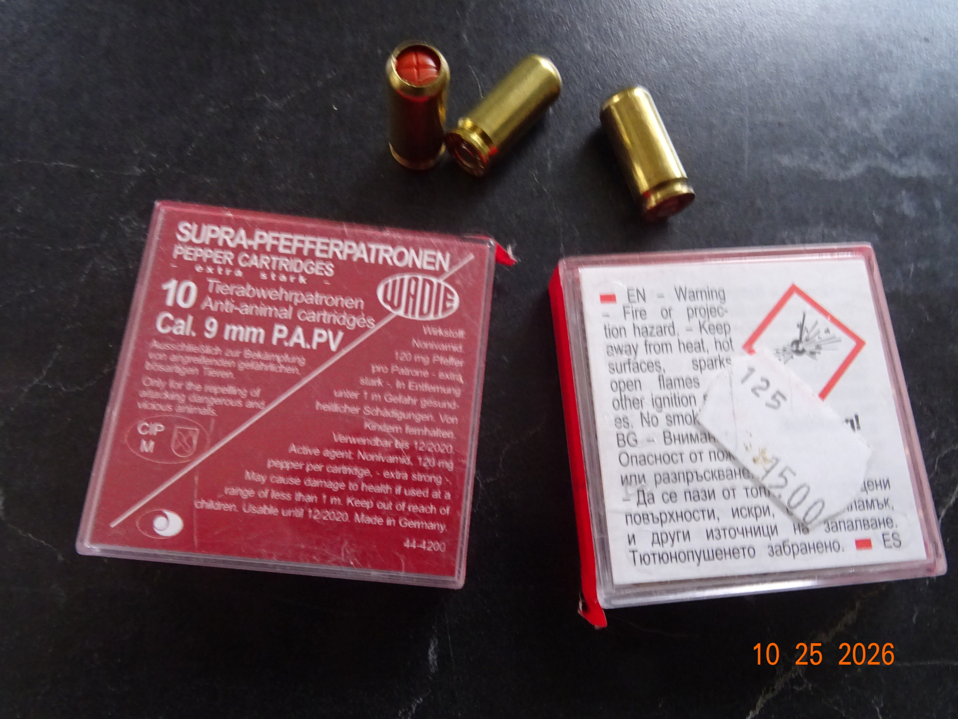 Verkaufe 23 StSupra-Pfeefferpatrone – Bild 1