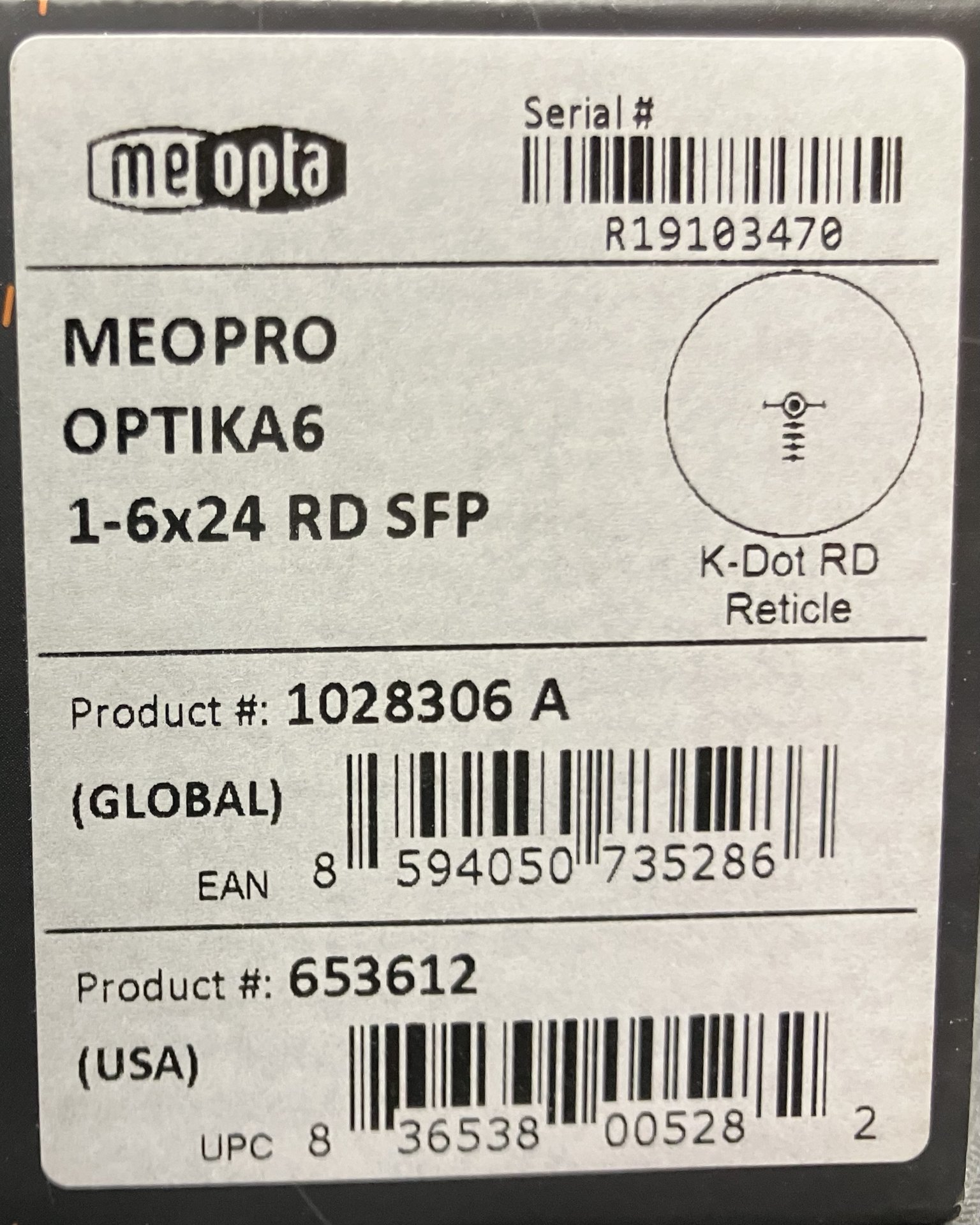 Zielfernrohr Meopta Meopro Optika6 1-6x24 RD SFP – Bild 3
