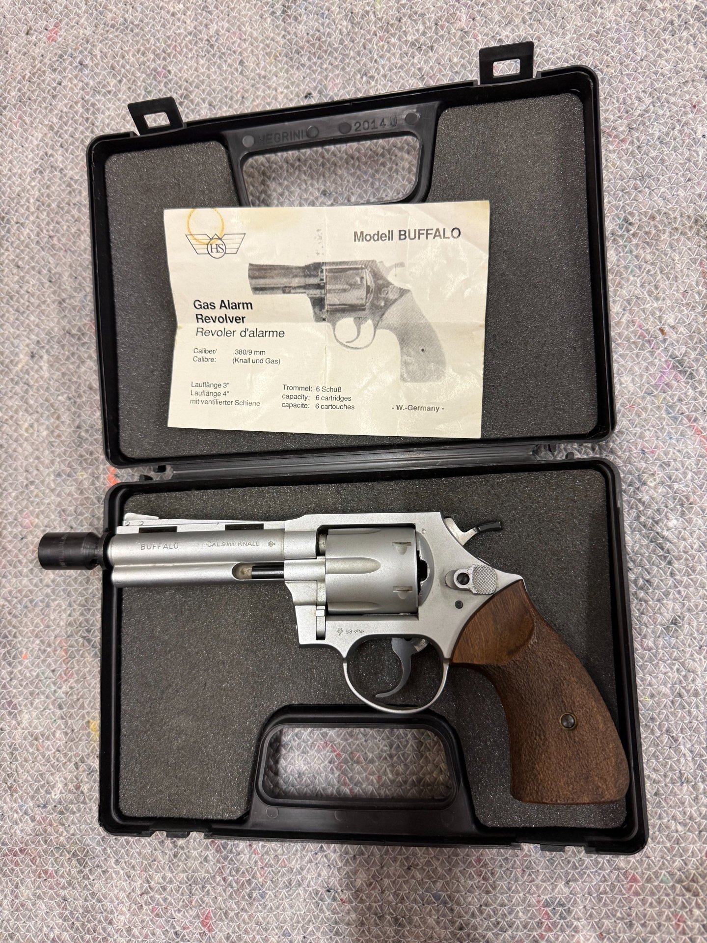 H. Schmidt Buffalo .380/9mm | PTB 556 | Vernickelt | Ungeschossen in OVP – Bild 4