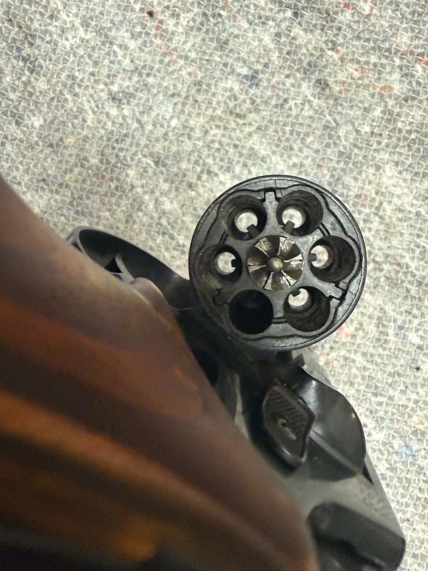 Röhm RG 99 | 9mm R. Knall | PTB 452 | Unikat: Selbstgebaute Holz-Combatgriffe & Lederholster – Bild 3