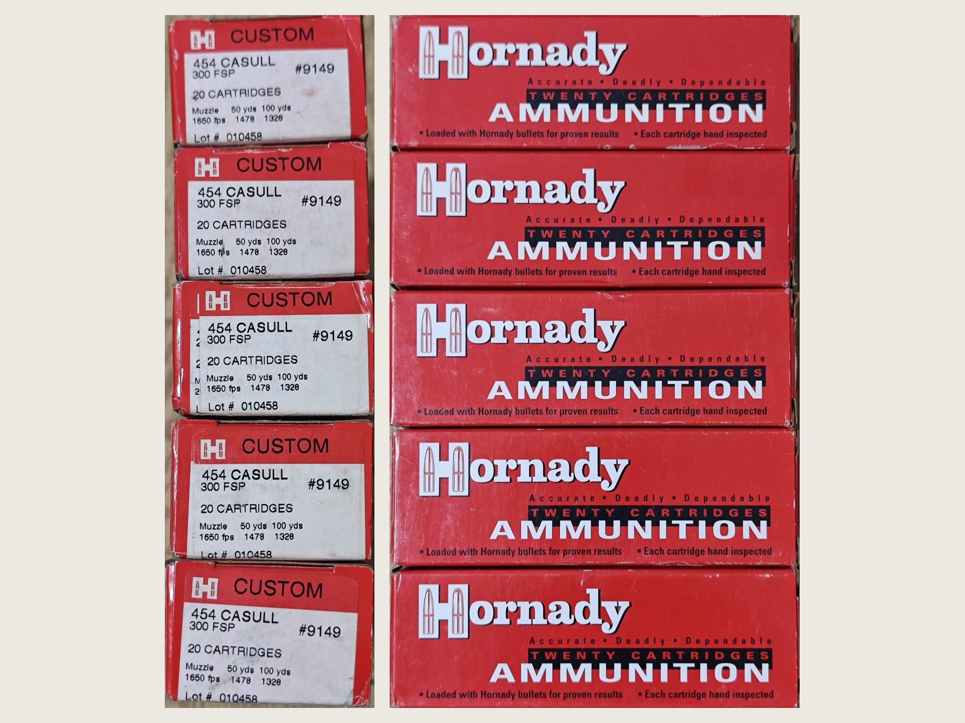 Hornady Custom .454 Casull 300 gr FSP – 100 Stück – Bild 1