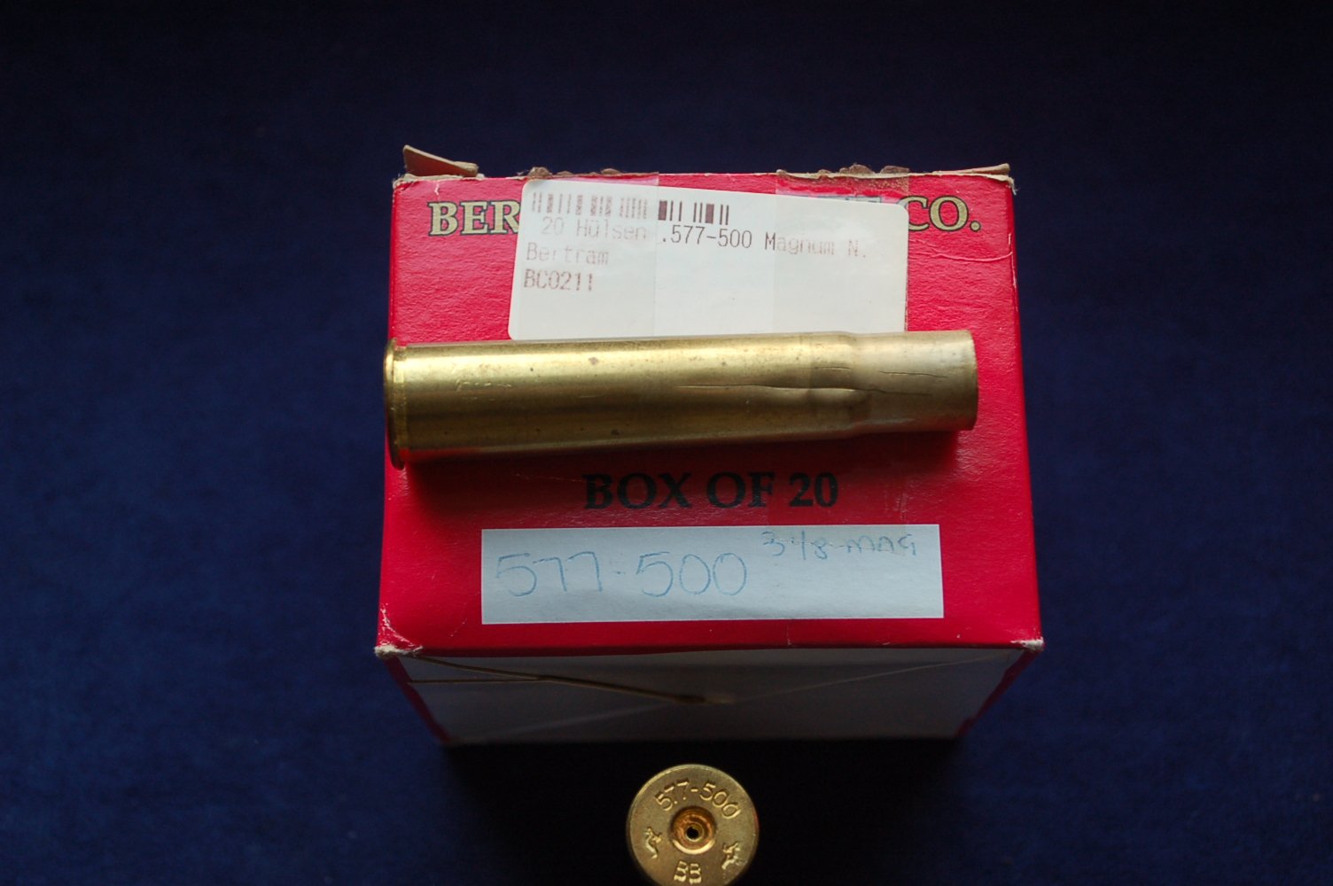 57 Hülsen .577-500 Magnum N.E. Bertram 3 1/8'' – Bild 3