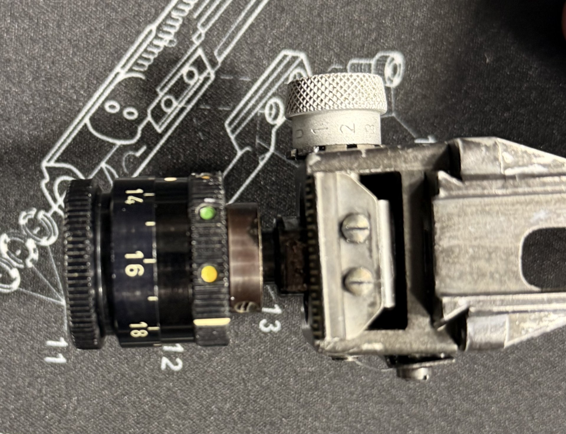 Anschütz – gebrauchtes Metallbauteil mit Einstellmechanik aus Nachlass – Modell unbekannt – Bild 7