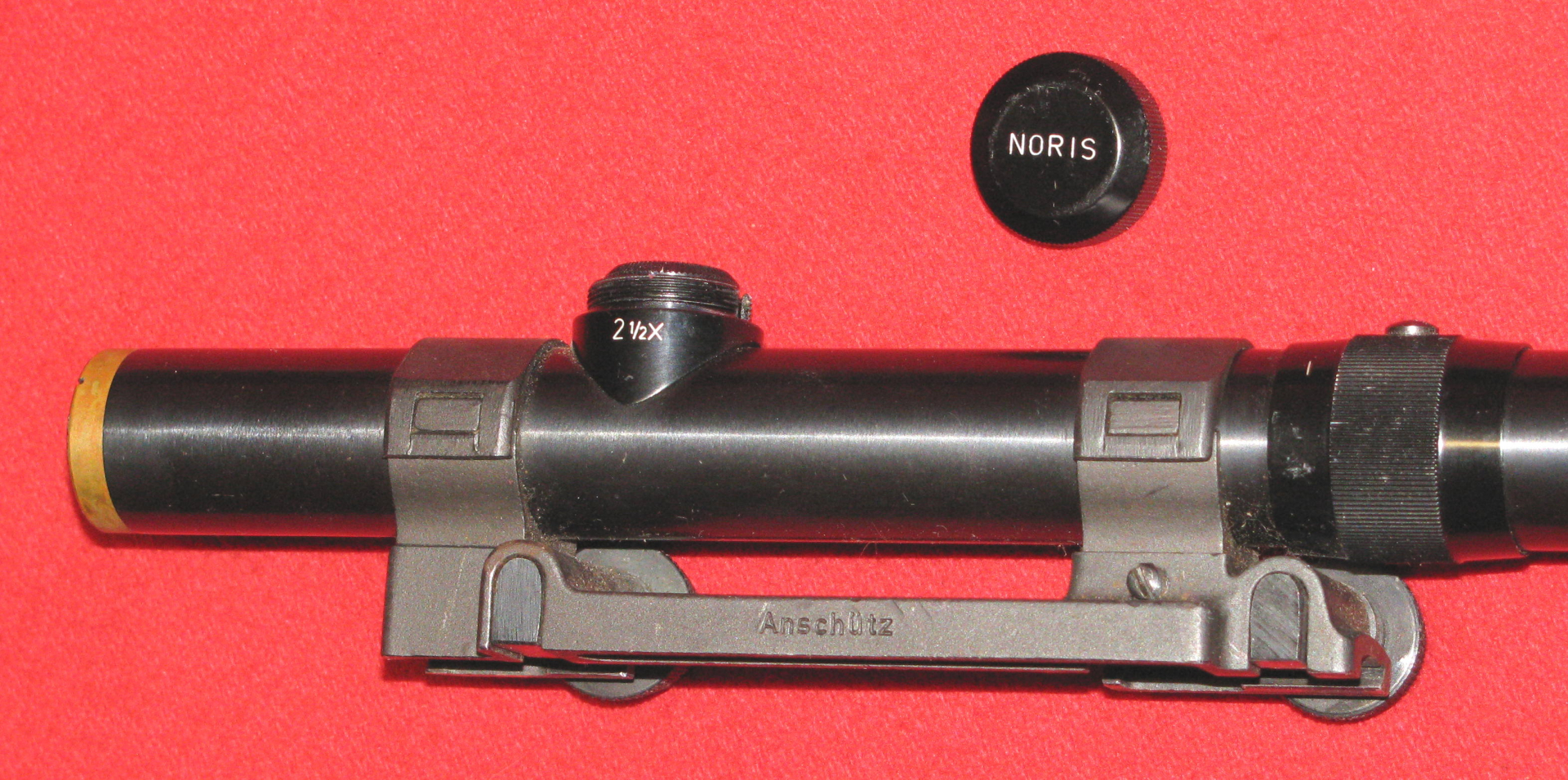 ZF / Zielfernrohr / Stahlglas, eine Noris 2 1/2x mit dem Absehen 1 und einer ANSCHÜTZ - Montage – Bild 2