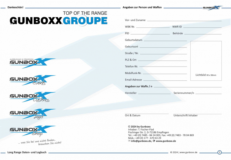 Long Range und Spotter Datenbuch für Sportschützen – XXL Version – Bild 2
