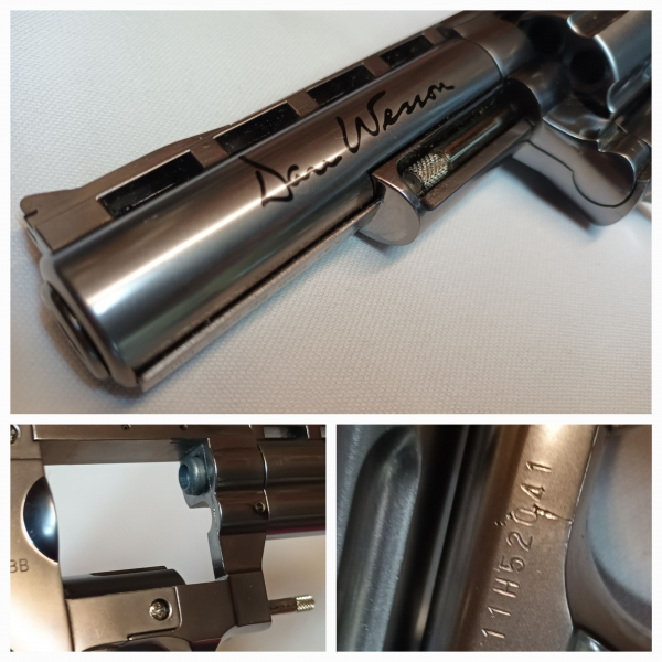 REVOLVER D.Wesson CO2 Waffe + 6. Patronen + CO2 Kapseln __=__ BESTZUSTAND – imagen 3