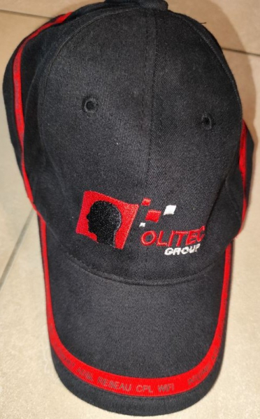 Cap – Olitec Group – Lizenzprodukt – Neu – Schwarz/Rot mit Logo – billede 2