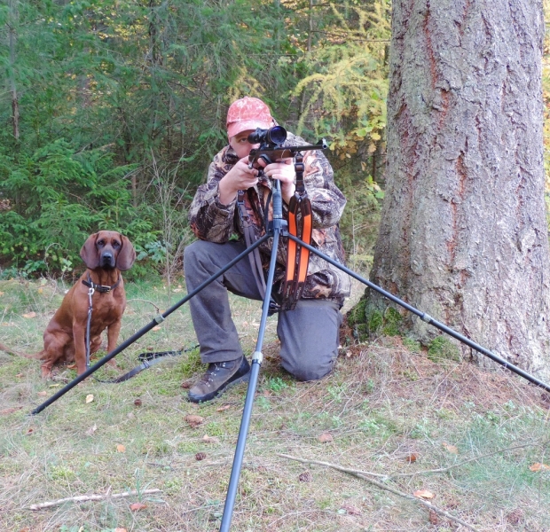 Hunting Stick Zieldreibein Zielstock mit Schnellverstellung Drückjagd – Bild 3