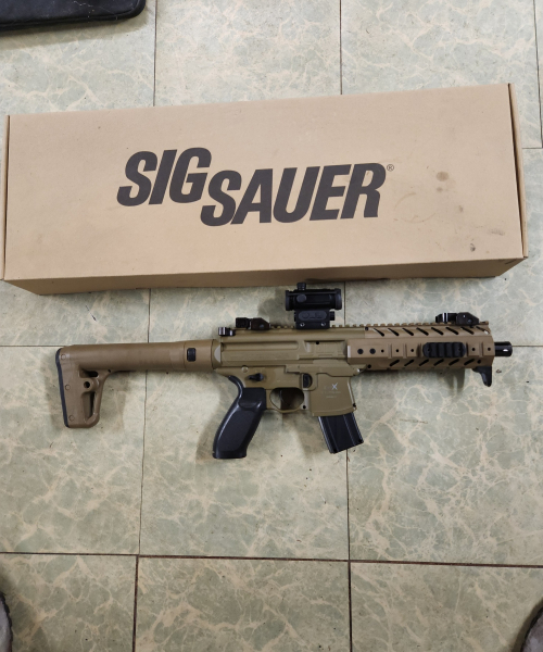 SIG SAUER MPX Co2-Gewehr Desert TAN 4,5 mm Diabolo (P18) inkl. Reddot – Bild 2