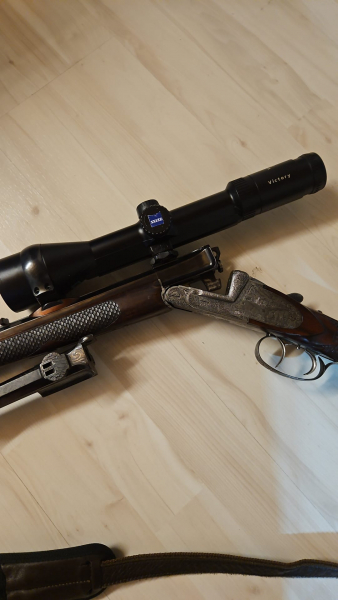 Kipplaufbüchse Sodia Ferlach Kal. 9,3x74R u. Wechsellauf in 5,6x57R inkl. Zeiss – Bild 4