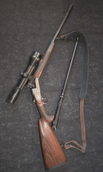 Kipplaufbüchse Sodia Ferlach Kal. 9,3x74R u. Wechsellauf in 5,6x57R inkl. Zeiss – Bild 2