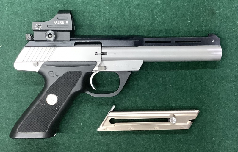 Halbautomatische Pistole Colt Target Kal. 22lr inkl. Leuchtpunktvisier Falke M gebraucht – Bild 2