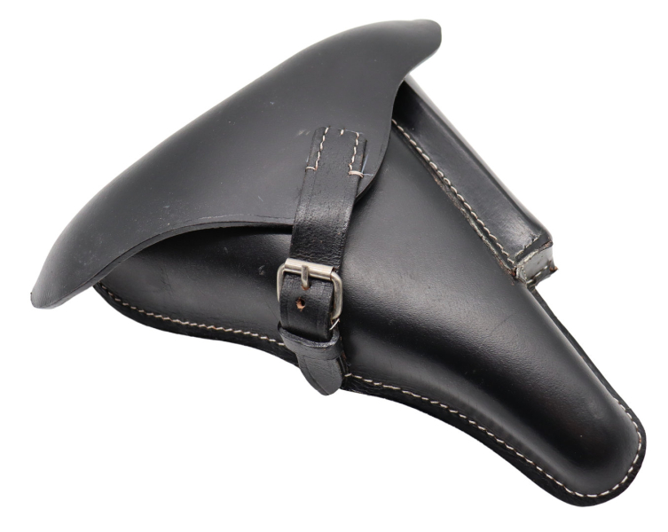 Wehrmacht Luftwaffe Elite Pistolentasche P08, Koffertasche Rindleder schwarz – Bild 1