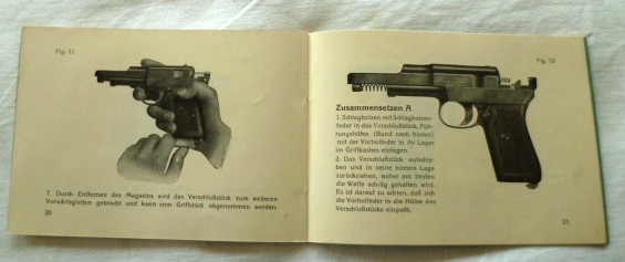MAUSER S.L. Pistole 7,65 und 6,35, Orig. Manual – Bild 2