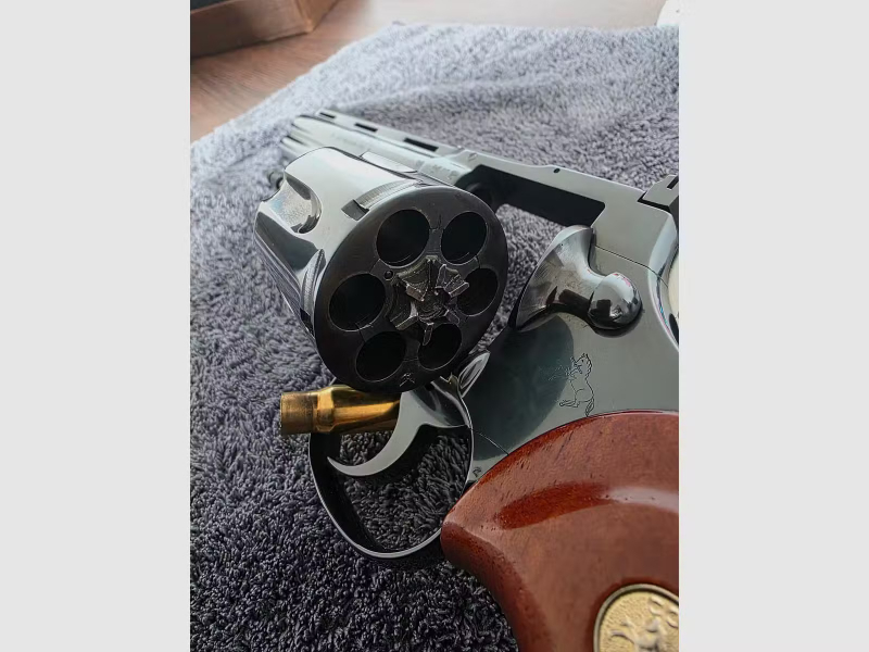Colt Python mit OVP .357 Magnum, Beschuss 1972 – Bild 3