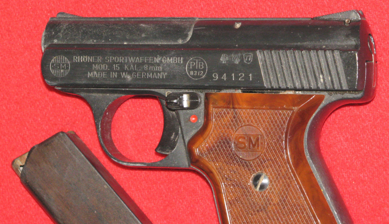 SM Rhöner Schreckschuss- Pistole, eine SM Rhöner MOD. 15 mit der PTB 83/2 in KAL. 8mm – obrázek 2