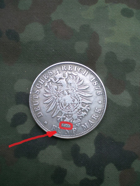 5 Reichsmark Silber Preußen 1876 – Bild 2