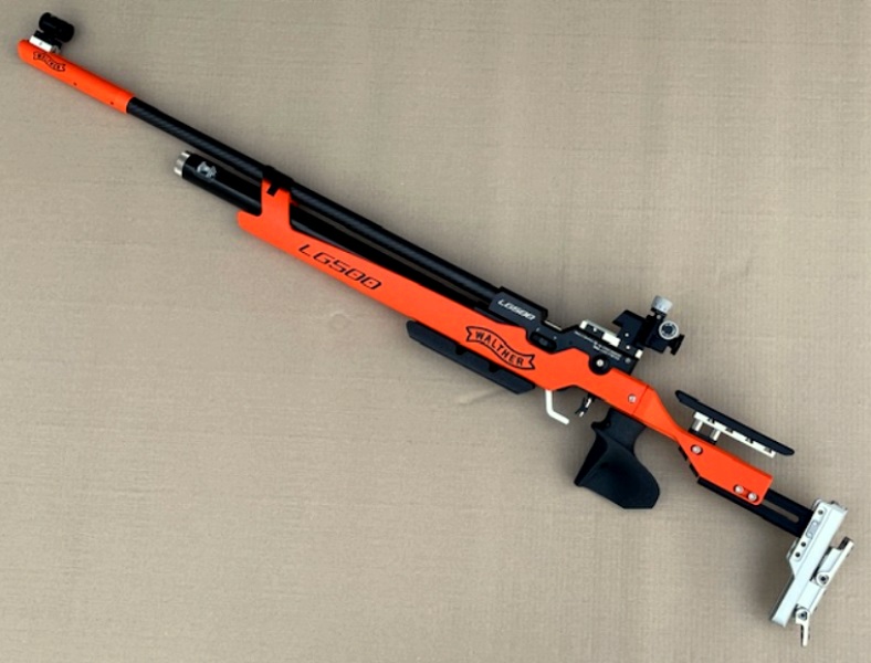 PRESSLUFTGEWEHR WALTHER LG500 COMPETITION "SONDERFARBE ORANGE" – Bild 2