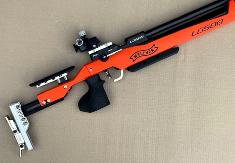 PRESSLUFTGEWEHR WALTHER LG500 COMPETITION "SONDERFARBE ORANGE" – Bild 3