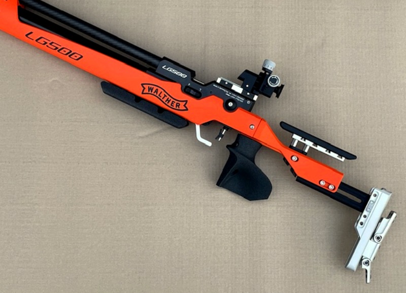 PRESSLUFTGEWEHR WALTHER LG500 COMPETITION "SONDERFARBE ORANGE" – Bild 4