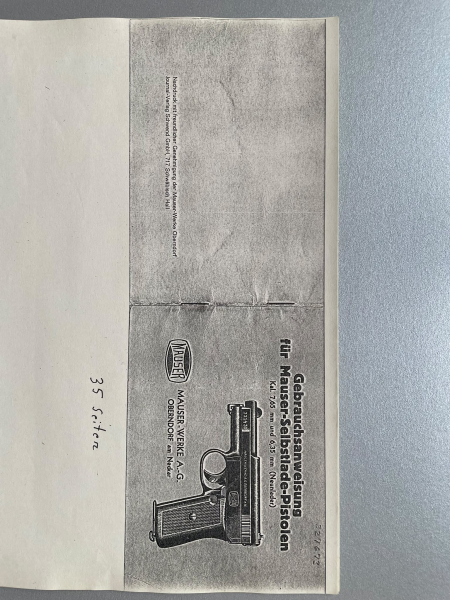Mauser-Pistole Modell 1910 Kaliber 7,65 mm – obrázek 5