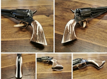 Sam's Gun Grips Hirschhorn - Griffschalen für Uberti 1858 Remington Conversion – slika 3