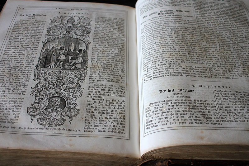 Schatz aus 1858 - Große illustrierte Heiligen-Legende auf alle Tage des Jahres - 1000 Holzschnitte – Bild 2