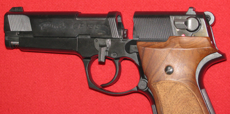 WALTHER CO2 Pistole, eine WALTHER CP 88 mit Holzgriffschalen in 4,5mm mit F - Zeichen – Bild 4