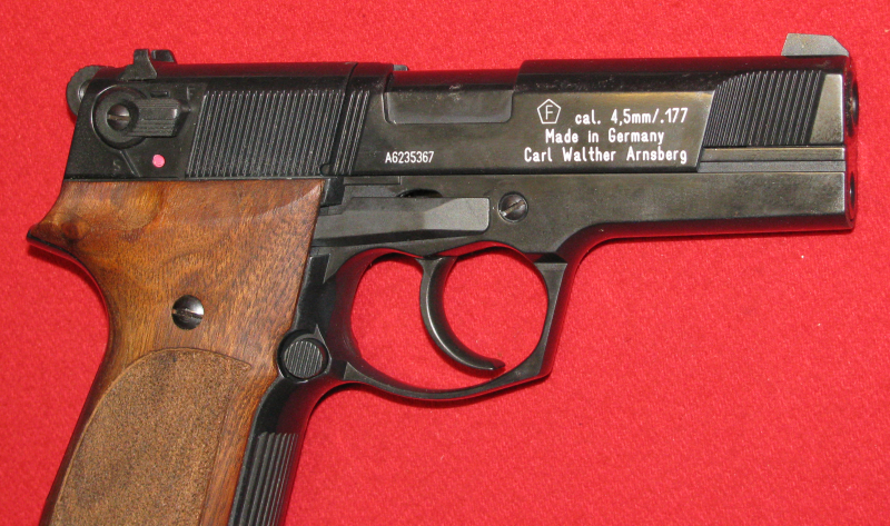 WALTHER CO2 Pistole, eine WALTHER CP 88 mit Holzgriffschalen in 4,5mm mit F - Zeichen – Bild 6