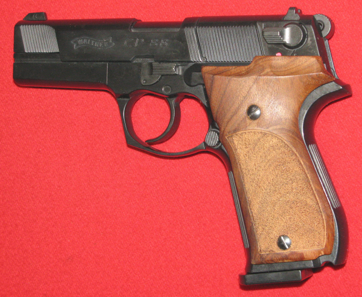 WALTHER CO2 Pistole, eine WALTHER CP 88 mit Holzgriffschalen in 4,5mm mit F - Zeichen – Bild 2