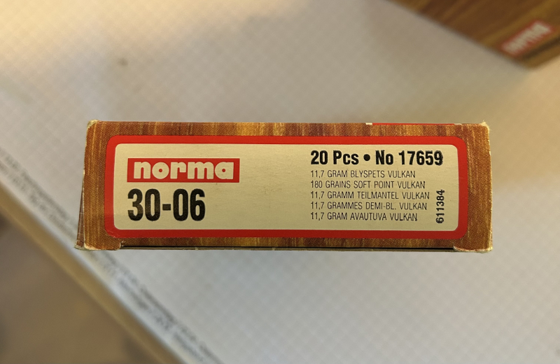 Norma Vulkan 30-06 , .3006 Spr., 11,7g / 180grs. gleiche Charge – Bild 2