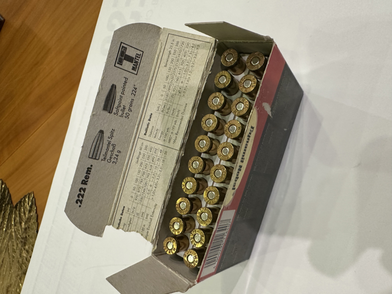 RWS Teilmantel .222 20 Schuss Lot: 48NM – Bild 2