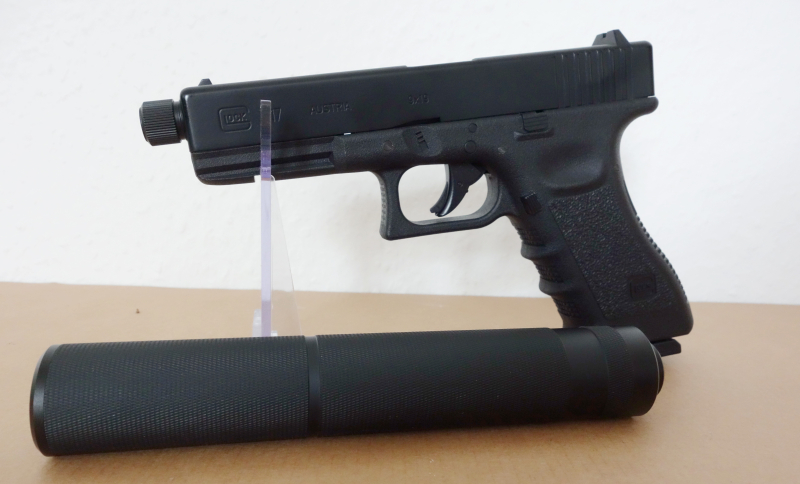Umarex Glock 17 mit Schalldämpfer Co2-Pistole Kaliber 4,5 mm Stahl BB / Diabolo Blowback – Bild 2