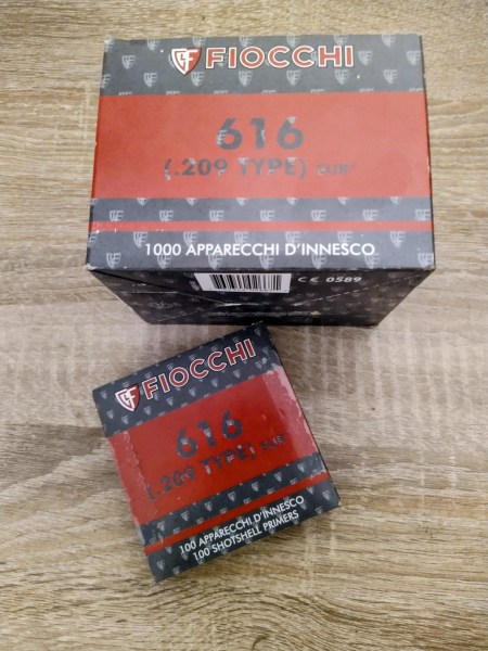 Zündhütchen Fiocchi Schrotzünder Typ 616 Wiederladen Jäger Presse Munition – billede 4