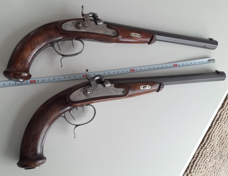 2 Duellpistolen Perkussionspistolen historische Originale – imagem 2