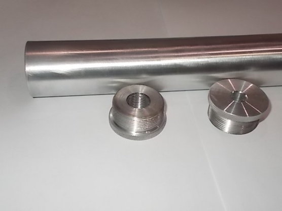 50x250mm Deko Schalldämpfer mit 16x1,5 ,1/2-20 UNF oder 5/8x24 UNEF Gewinde 14X1, 15x1 – imagen 2