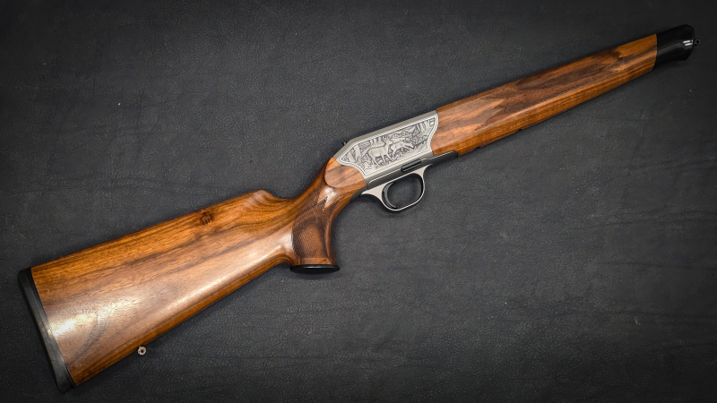 Blaser R8 Luxus Schaft mit Gehäuse | Holzklasse 4 | Schwarzwild-/Rehwildgravur | Bayrische Backe | – Bild 5
