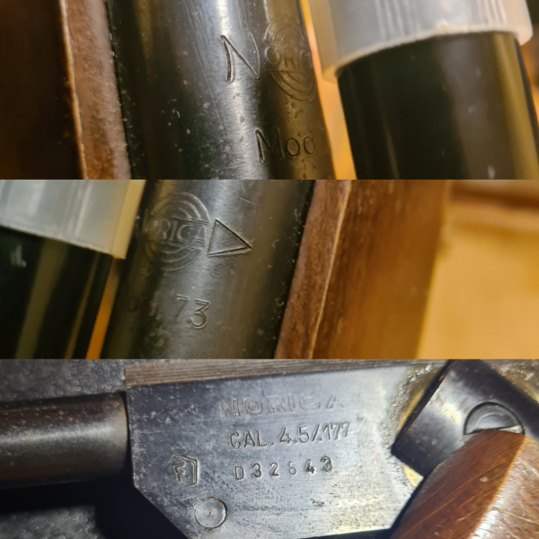 Luftgewehr Mod. 73 mit Zielfernrohr Crosmann 4x15 Norica Perfecta Knicklauf 4,5 mm/.177 – immagine 5