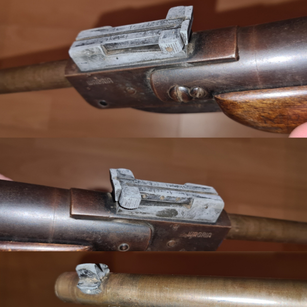 Luftdruckgewehr Wagria 4,5 mm/.177 – Knicklauf – OHNE F im Fünfeck alt Sammler evtl. Wehrsport WK2 – Bild 4