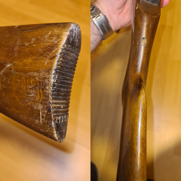 Luftdruckgewehr Wagria 4,5 mm/.177 – Knicklauf – OHNE F im Fünfeck alt Sammler evtl. Wehrsport WK2 – Bild 5