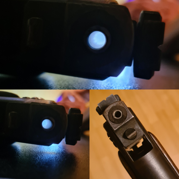 Luftdruckgewehr Wagria 4,5 mm/.177 – Knicklauf – OHNE F im Fünfeck alt Sammler evtl. Wehrsport WK2 – Bild 6