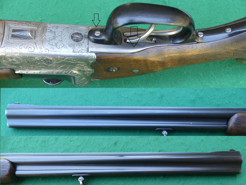 Sehr führige HEYM-Bockbüchsflinte, 7x65R, 16/70, Tierstück-Gravur – Bild 4