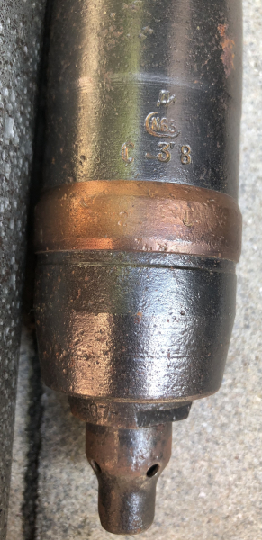 Russische 45mm Deko-Patrone Panzer mit 2 Stahlhülsen WK2 – снимка 3