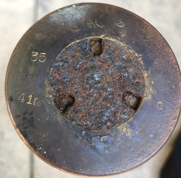 Russische 45mm Deko-Patrone Panzer KWK WK2 – Bild 3