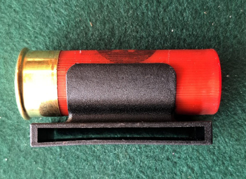 20 schwarze Kunststoff Schrotpatronenclips Kaliber 12, Hersteller Höppner und Schumann, neu – Bild 2