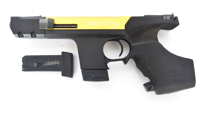 Selbstladepistole / Sportpistole Hämmerli SP 20, Kaliber .22L.R. Reservemagazin, 1998 – Bild 2