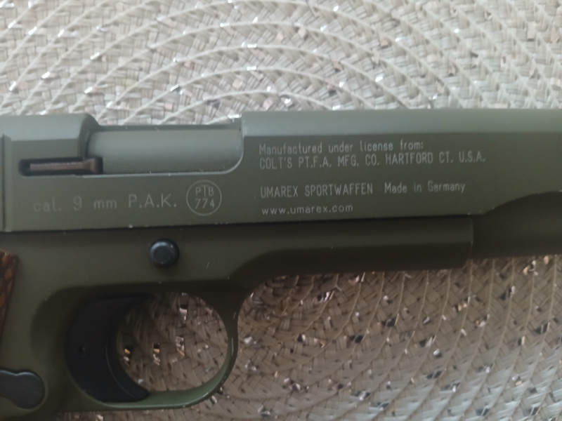 Schreckschusspistole Colt 1911 Militärgrün Sondereddition – Bild 2